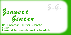 zsanett ginter business card